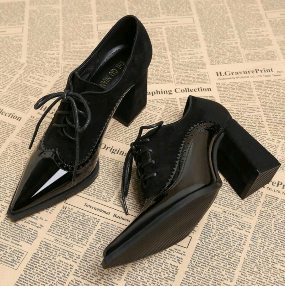 Pointed Toe Low Vamp High Heel Shoes, Elegant Minimalist Fashion Women Shoes